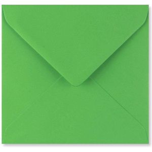 Groene vierkante enveloppen 14x14 cm 100 stuks