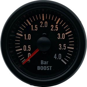 Boost / Turbodruk 4 Bar meter Zwart 12V VD series