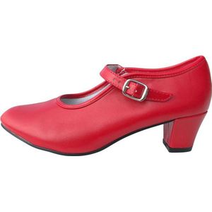 Spaanse Flamenco schoenen rood - maat 38 (binnenmaat 24 cm)