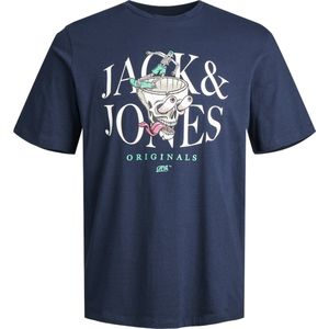 Jack & Jones t-shirt jongens - blauw - JORafterlife - maat 140
