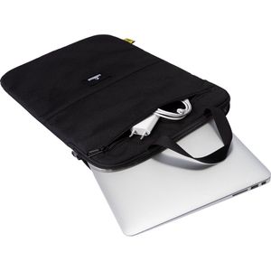 NOMAD® Laptop Sleeve 15.6 Inch | Zwart | Laptoptas | Laptophoes met Extra Opbergvak