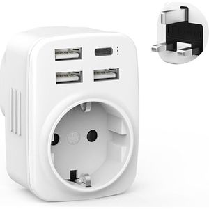 Reisstekker - Wereldwijd Gebruik - Universele Adapter voor Internationaal Reizen - Compact en Betrouwbaar - Voor Stopcontacten in Meer dan 150 Landen - Veilige en Slimme Reisoplossing