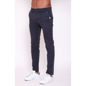 Mezaguz Heren Broek-Chino-Elon-Navy-Maat W38 L34