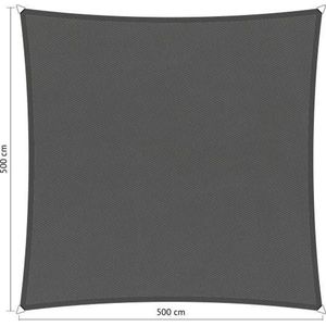Shadow Comfort® Vierkantige schaduwdoek waterafstotend - UV Bestendig - Zonnedoek - 500 x 500 x CM - Vintage Grey