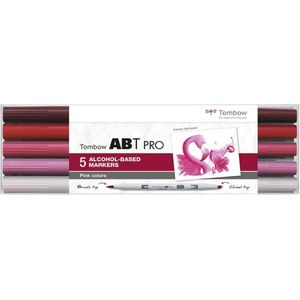 Tombow ABT Pro set Pink colors 5 stuks