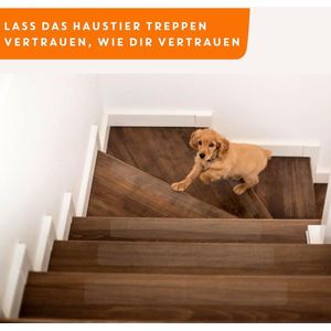 15-pack (10cm x 60cm), zelfklevende antislip traptreden, anti-slip grip trap, antislip veiligheid afdekking trap, antislipstroken houten trap, doorzichtige zelfklevende antislip tape, baby/huisdier/binnen