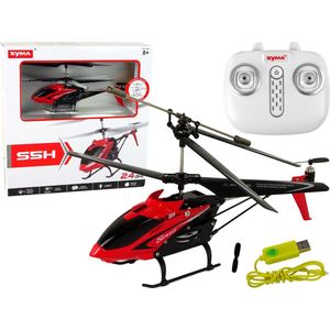 Bestuurbare helikopter - S5H SYMA - 19x19x10cm - rood
