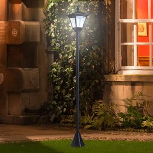 Solar Lantern Garden Lantern Away Lamp met LED 10 lumen zwart 15 x 15 x 120 cm