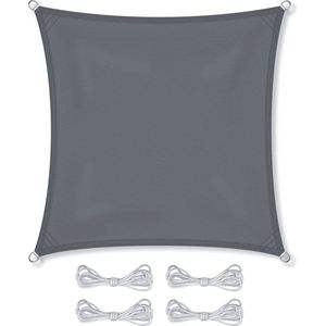 Schaduwdoek vierkant - waterdicht - 5x5 m - grijs