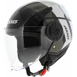 Axxis Metro jethelm Cool glans grijs M - Scooter / Brommer