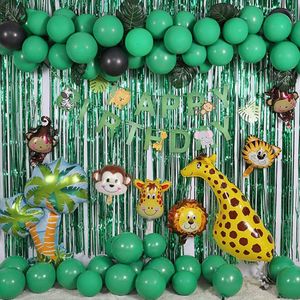 80 delige Jungle thema feestje- Ballonnen Verjaardagsfeestje-Jungle kinderfeestje