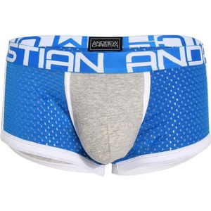 Andrew Christian SHOW-IT® Sports Mesh Boxer Heather/Blue - MAAT XS - Heren Ondergoed - Boxershort voor Man - Mannen Boxershort