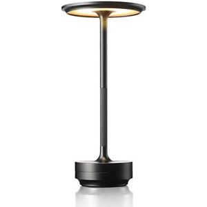Goliving Tafellamp Oplaadbaar ��– Draadloos en dimbaar – Moderne touch lamp – Nachtlamp Slaapkamer – Spatwaterbestendig – 27 cm – Zwart