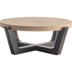 Gusta - Serveerplateau - Bamboe met zwarte voet - 19cm - Borrelplank - Kaasplank - Tapasplank