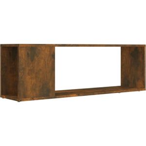 vidaXL - Tv-meubel - 100x24x32 - cm - bewerkt - hout - gerookt - eikenkleurig