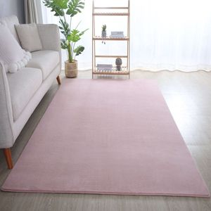 Flycarpets Alberta Laagpolig Fluffy Vloerkleed - Roze - 240x340 cm