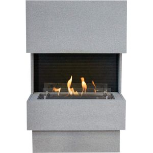 Xaralyn Nuoro bio-ethanol open haard - Betonlook haardombouw - 3 KW verwarming