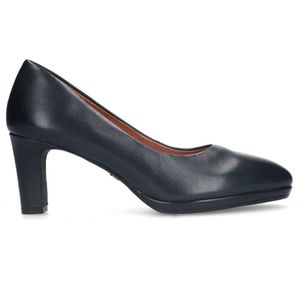 No Stress - Dames - Blauwe leren pumps - Maat 36