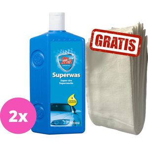 Mer Original Superwas (2x 500 ml) + Poetsdoeken 10-pack | Voordeelset