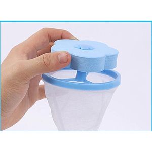 Wasmachine filter - Wasmachine reiniger - Wasmachine vuilreiniger - Wasmachine cleaner - Blauw - Herbruikbaar - Wasfilter - Schoonmaakmiddel - Vuil verwijderen - Drijvend vangnet - Haarvanger - Ontstopper - Haar - Vangnet