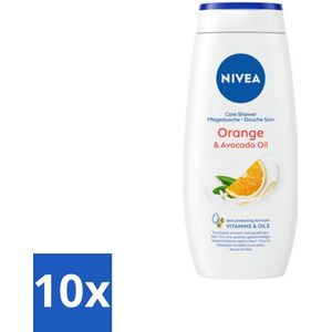 Nivea - Douchegel - Orange - Voelbaar Gladde Huid - 250 ml - Bulkverpakking - 10 stuks