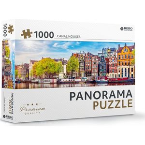 Rebo legpuzzel panorama 1000 stukjes - Canal houses