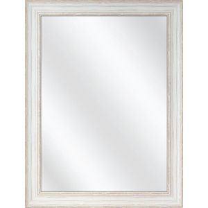 Spiegel met Lijst - Oud Wit - 31 x 31 cm - Sierlijk