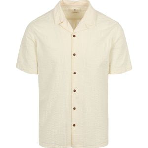Anerkjendt - Short Sleeve Overhemd Leo Ecru - Heren - Maat M - Regular-fit