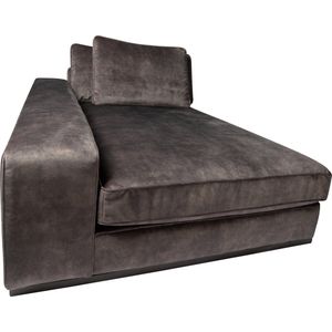 PTMD Bank Block Chaise Longue Arm L Adore Antraciet