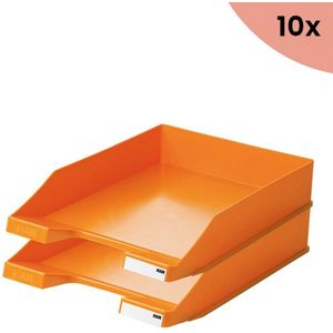 10x Brievenbak HAN A4 Standaard plastic Trend Colour oranje