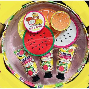 Fruity Geschenkset met 4 st. onderzetters  geschenkset | giftset