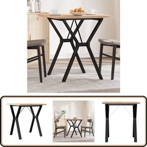 vidaXL Eettafel - 70x70x75,5 cm - Grenenhout & Gietijzer Eetkamertafel - Houten Tafel - Grenenhouten Tafel - Kleine Eettafel - Design Tafel