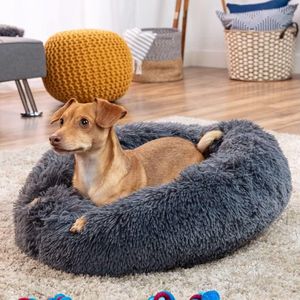 Kattenmand, kattenbed, opvouwbaar, voor katten of kleinere honden, zacht, pluizig kunstbont 40 cm,