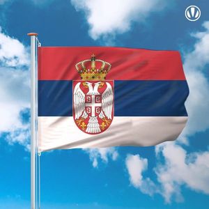Servische vlag 150x225cm - Spunpoly