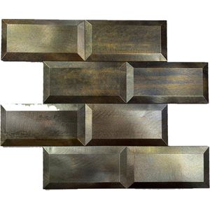 Zelfklevende Metro Tegel Oud Brons