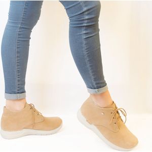 Wolky Hoge veterschoenen Truth HV beige nubuck