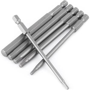 Screwdriver Set 1/4 ""Hex Shank Magnetische Schroevendraaier Bit Set 6 Stks 100mm Lange Schroevendraaier Bit Hexagon Head Tool Bit Inbussleutel Boor Bit Set
