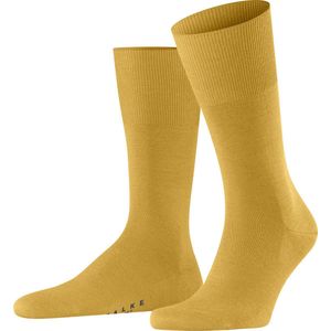 FALKE Airport warme ademende merinowol katoen sokken heren geel - Maat 43-44