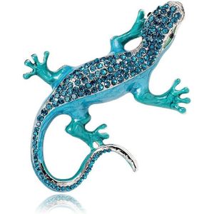Sierlijke Hagedis Revers Broche Pin - Strass Kameleon Dier Emaille Pinnen Clip - Pak Jas Jurk Trui Badges Broches Spelden - Gepersonaliseerde Sieraden Geschenken voor Vrouwen Meisjes Mannen
