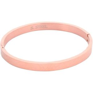 Armband Dames - Dierenprint - Bangle - RVS - Roségoudkleurig