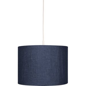 BINK Bedding Hanglamp/Lampenkap Bo jeans 30cm inclusief pendel - uni - chambray - blauw - donkerblauw - babykamer - kinderkamer - verlichting - decoratie