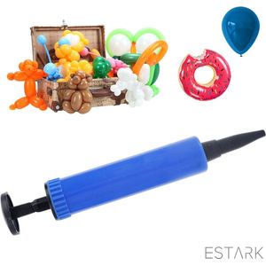 ESTARK® Ballonnenpomp Met Opzetstuk - Ballonnenpomp - Ballon - Ballonnen Pomp - Ballonpomp - Balloons Pump - Ballonnenpomp - 16 CM - Blauw