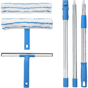 Raamwisser met Telescoopsteel en Siliconen Wisser - Professionele Raamreiniger voor Auto, Douche, en Hoogte
