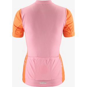 Craft ADV Endur Fietsshirt voor dames, roze/oranje - Maat S -