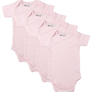 Dirkje Unisex Set(4delig) Rompers Korte Mouw Roze - Maat 86