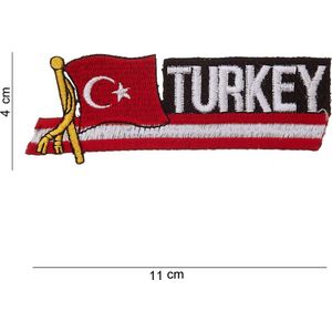 Embleem stof Wapperende vlag Turkije