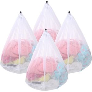 Set van 4 mesh waszakken voor wasmachine wassen Mesh waszak Waszak voor gevoelige shirts, schoenen, bh, ondergoed, babykleding, waszak