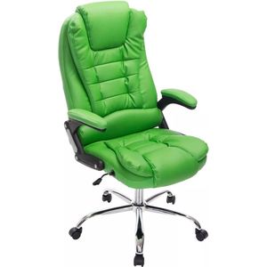 In And OutdoorMatch Bureaustoel Hildegard - Op wielen - Groen - Ergonomische bureaustoel - Voor volwassenen - Kunstleer - In hoogte verstelbaar