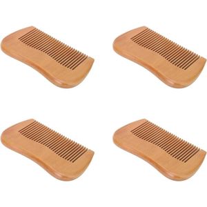 Geboortekam Statische Vrije Acupressuur Ergonomisch Ontwerp 4-delige Houten Kam - Vermindert Belasting voor Reizen - Comfortabele Haarverzorging .