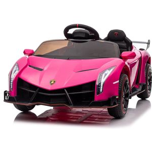 Lamborghini Veneno - Elektrische kinderauto - 12V Accu Auto - Voor Jongens en Meisjes - Afstandsbediening - Roze